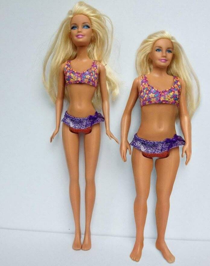 muñeca barbie con medidas reales
