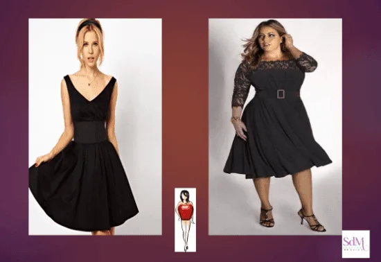 vestido negro corte imperio