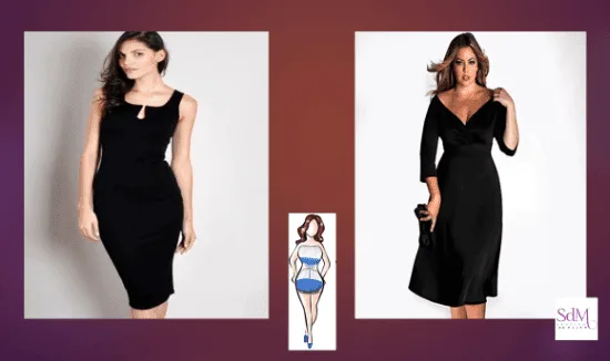vestido negro escote V
