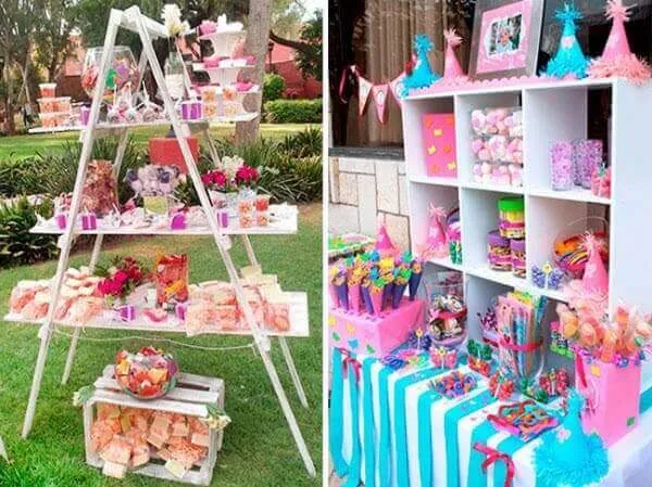 atractiva mesa de dulces | encantadora mesa de dulces infantil