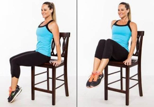 ejercicios con silla para bajar grasa de la panza