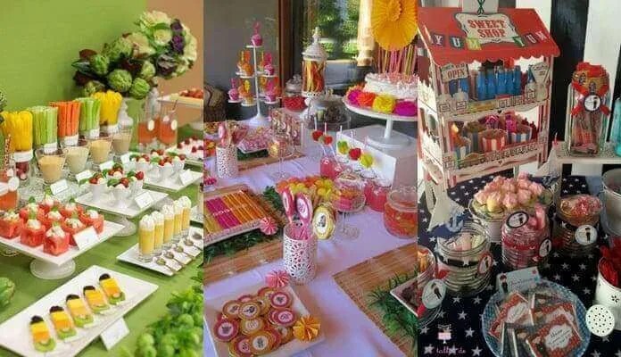 mesas de dulces para adultos-años | barra de dulces vintage