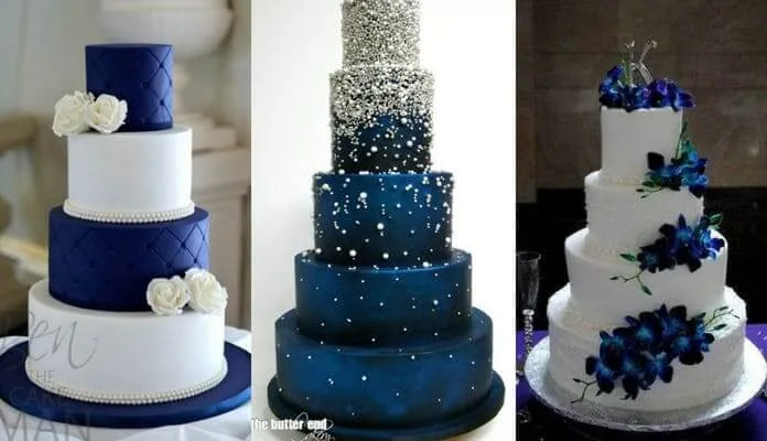 pastel de boda azul _ modelos de tortas de matrimonio